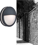 Modern Exterior Wall Light with Graphite Frame