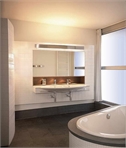 Wide Up and Down Brushed Aluminium Bathroom Wall Light