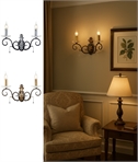 Elegant Rococo Style Wall Light - Crystal Adorned