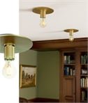 Brushed Brass Flush Ceiling Light for E27 Lamp