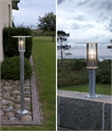 Modern Exterior Bollard in Raw Galvanised Finish - 2 Sizes