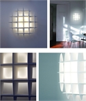62cm Architectural Decorative Backlit Wall Light - Gemme Natural Plaster by Atelier Sedap