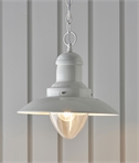 Modern Glossy Cream Fisherman Style Indoor Pendant Light
