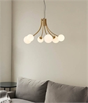 Mid-Century Modern Inspired 6 Light Chandelier 