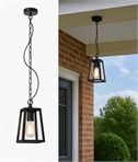 Chain Hung Square Hall Lantern Plain Glass for Indoor or Out