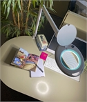 Balanced Arm Adjustable Magnifying Task Light - Ideal for Close-Up Work and Leisure