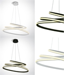 Swirling Design LED Pendant - White or Black