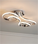 Modern Swirl Semi-Flush Ceiling Light with Integrated LEDs