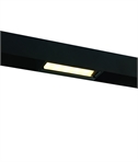 Black LED Asymmetric 48V Track Light Fixture – 12W, 3000K, 960 Lumens, 90° Beam