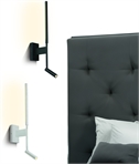 LED Backlit Wall Light with Adjustable Reading Arm 