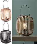 Retro Bent Bamboo Open Fretwork Table Lamp