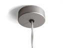 Ceiling Canopy with Transparent Flex for Suspended LED Profile - Silver, White or Black
