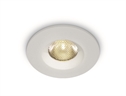 White 3W COB LED recessed spot with prismatic diffuser IP65.