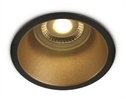 Black Recessed Dark Light mains spot with GU10 lampholder.