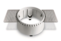White Trimless Recessed dark light mains spot with interchangeable reflector and GU10 lampholder.