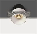 White 6,5W LED trimless recessed downlight, IP54.