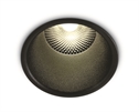Black 10W COB LED recessed spot, IP20, for general lighting applications.
