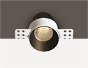 Black 9W/12W COB LED 2-Step trimless Recessed spot, IP20, for general application.