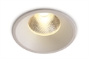 White 12W Recessed Dark Light LED spot with removable head, IP20.
