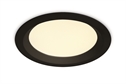 Black 13W SMD LED UGR19 downlight with adjustable CCT, IP44.