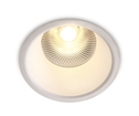 White 15W COB LED recessed spot, IP20, for general lighting applications.