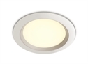 White 15W SMD LED recessed downlight, budget range, IP20.