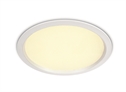 White 24W SMD LED UGR19 downlight, IP44.