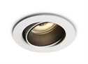 White 4W COB LED adjustable recessed spot with interchargeable rings.