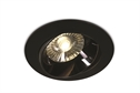 Black 20W COB LED adjustable recessed Spot with dark chrome reflector.