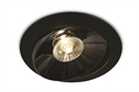 Black 30W COB LED adjustable recessed Spot with dark chrome reflector.
