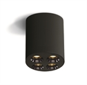 Black 10W Dark light surface ceiling spot, IP20.
