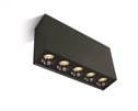 Black 12W Dark light surface ceiling spot, IP20.