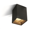 Black 12W COB LED rectangular ceiling downlight, ideal for residentialand commercial illumination.