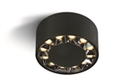 Black 20W Surface ceiling spot, IP20.