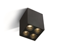 Black 10W SMD LED ceiling light IP20.