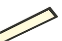 Black 40W Recessed linear with diffuser, ideal for offices.