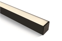 Black 40W UGR19 Surface and suspended linear LED with diffuser, ideal for offices.