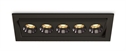 Black 12W Adjustable Dark light recessed spot, IP20.