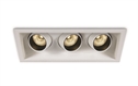 White 3x6W LED recessed adjustable spot, IP20.