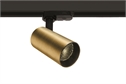 Brushed Brass 12W COB track spot with honeycomb.