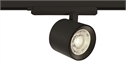 Black 20W COB LED track spot with, ideal forshops and showrooms.