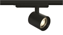 Black 10W/15W/20W Adjustable power COB LED track spot, ideal for shops and showrooms.