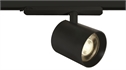 Black 35W DALI Dimmable COB LED track spot for standard 3 phase track.