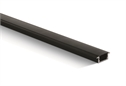 Black 2m Recessed aluminium profile with PC black diffuser