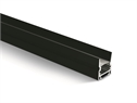 Black 2m Surface aluminium profile with PC opal diffuser Dark light.