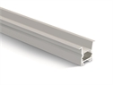 White 2m Recessed aluminium profile with PC opal diffuser Dark light.