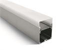 Aluminium 2m Slim Surface aluminium profile with PC opal diffuser.