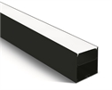 Black 2m Surface aluminium profile with PC opal diffuser and space to fit slim range driver.