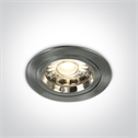 Brushed Chrome Recessed MR16 spot with GU5.