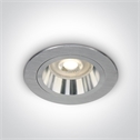Aluminium Dark Light Recessed mains spot with GU10 lampholder.